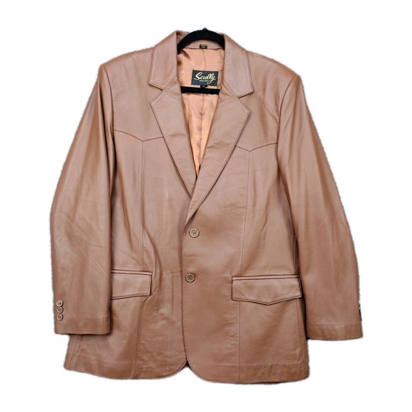 Scully VTG 70s Western Leather Jacket Ranchwear Cowboy Blazer Mens Heritage ~ 44